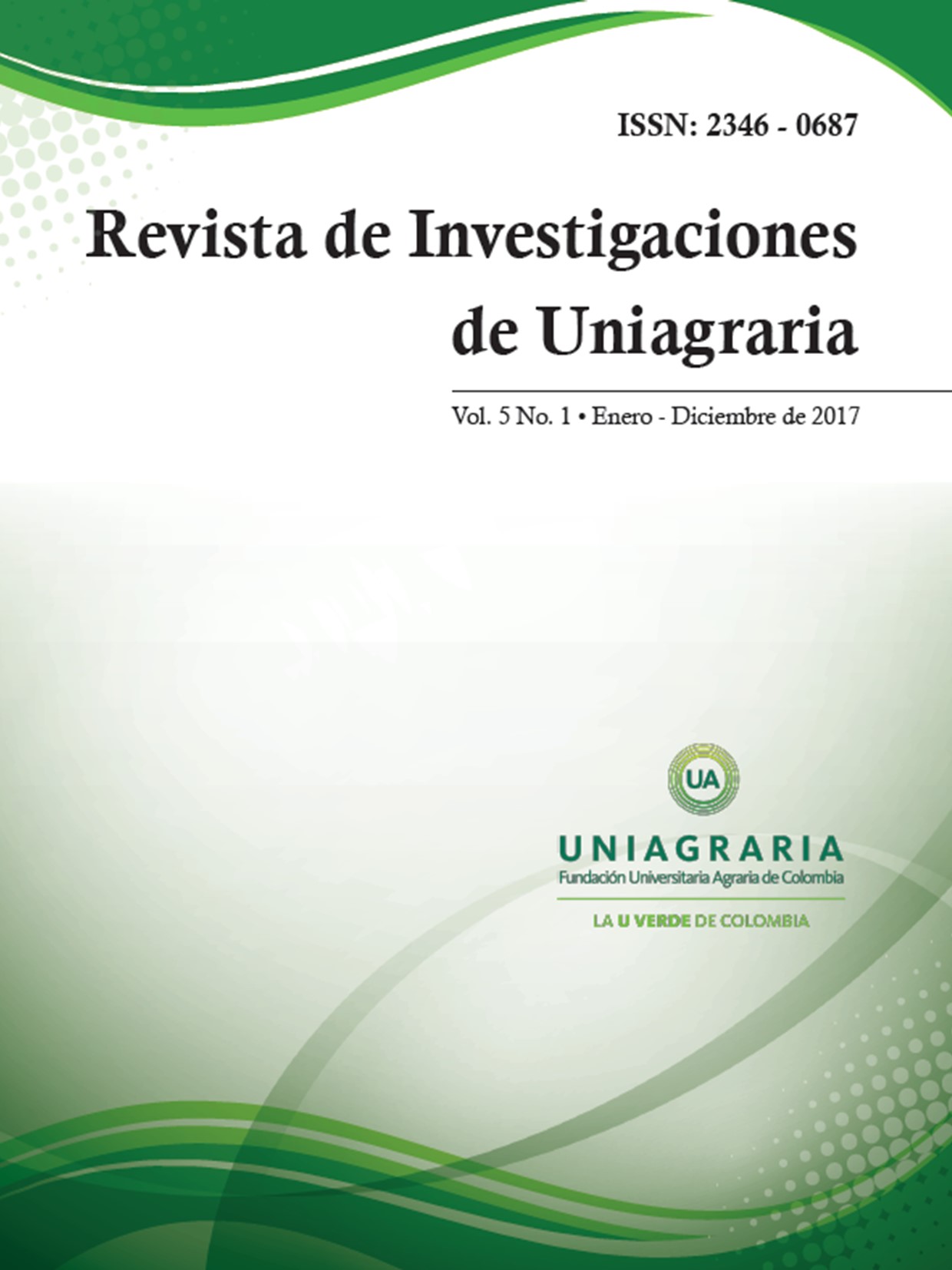 REVISTA DE INVESTIGACIONES DE UNIAGRARIA Vol. 5 Enero-diciembre 2017