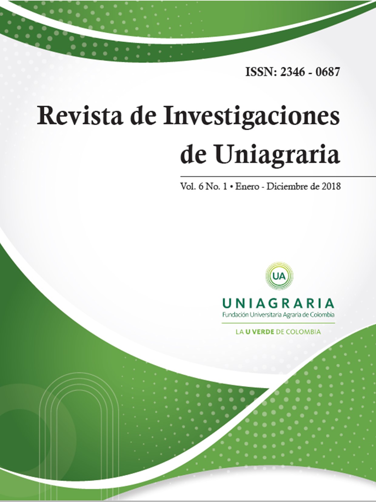 REVISTA DE INVESTIGACIONES DE UNIAGRARIA Vol. 6 Enero-diciembre 2018