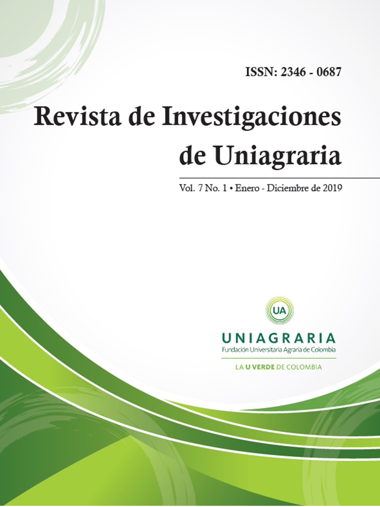 REVISTA DE INVESTIGACIONES DE UNIAGRARIA Vol. 7 Enero-diciembre 2019